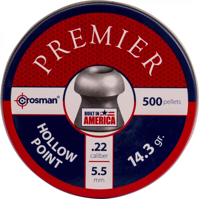 Пуля пневматическая CROSMAN PREMIER HOLLOW POINT 5,5мм, 14,3гр (500 шт.) 00191112 Пуля пневматическая CROSMAN PREMIER HOLLOW POINT 5,5мм, 14,3гр (500 шт.) 00191112